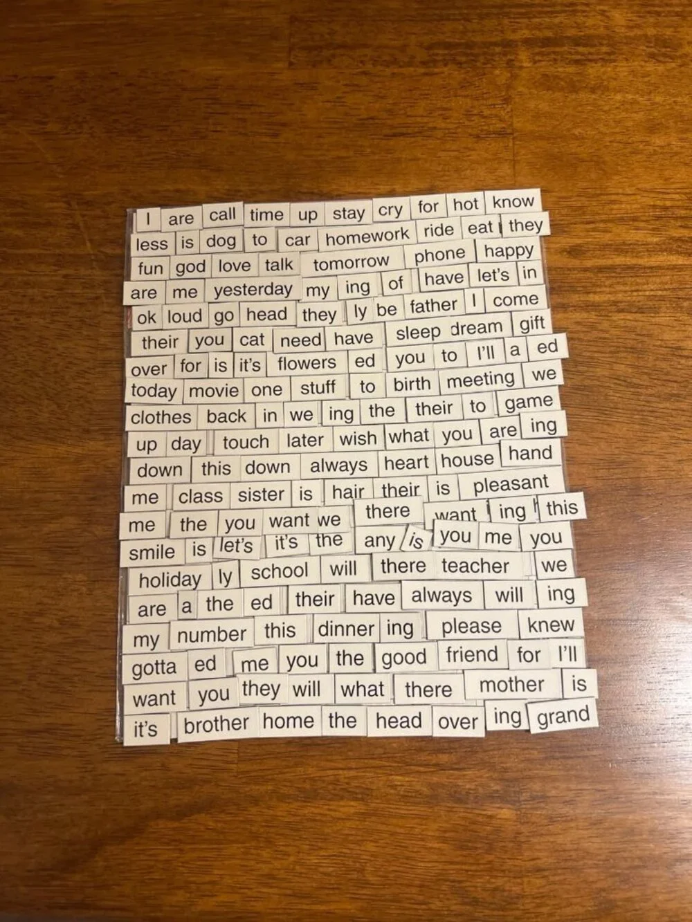 Set of 2 magnetic word bundles